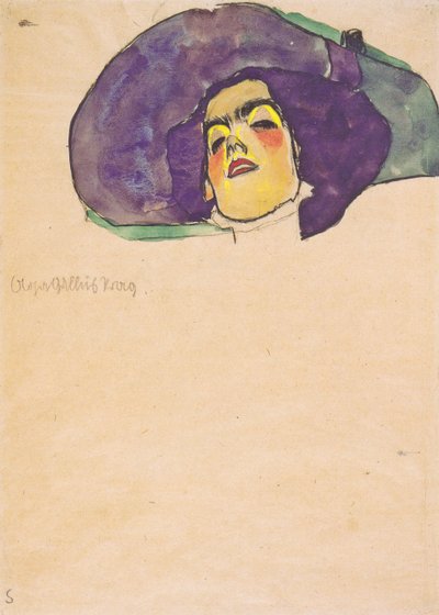 Portrait of Olga Gallus, Prague by Egon Schiele